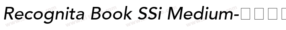 Recognita Book SSi Medium字体转换